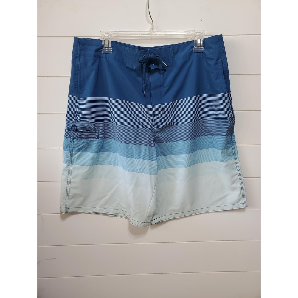 Route 66 mens size 34 swim trunks hook and loop tie closure mesh side pockets